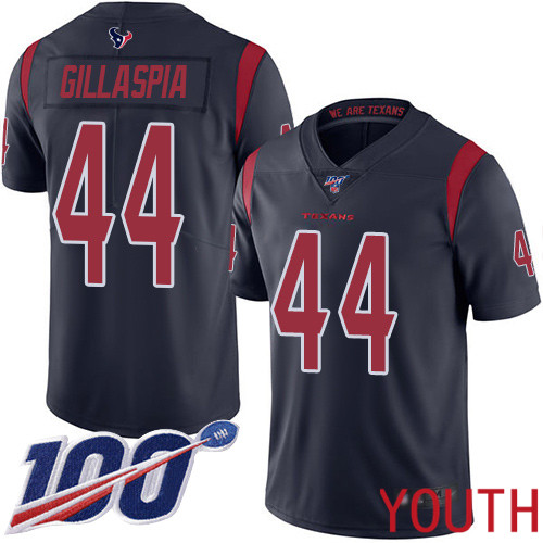 Houston Texans Limited Navy Blue Youth Cullen Gillaspia Jersey NFL Football 44 100th Season Rush Vapor Untouchable